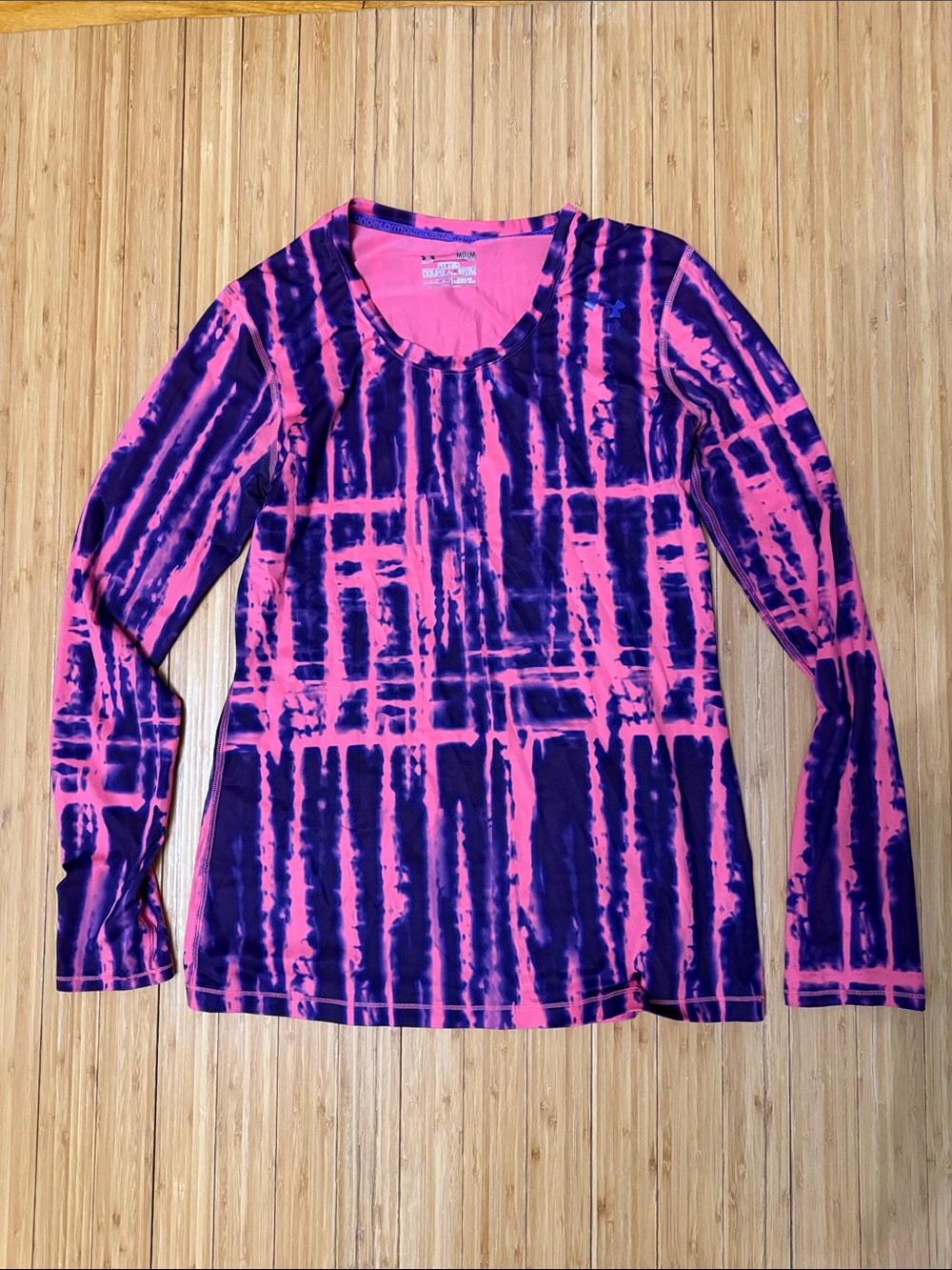 Under Armour Pink and Purple Tie-Dye Long Sleeve Tee